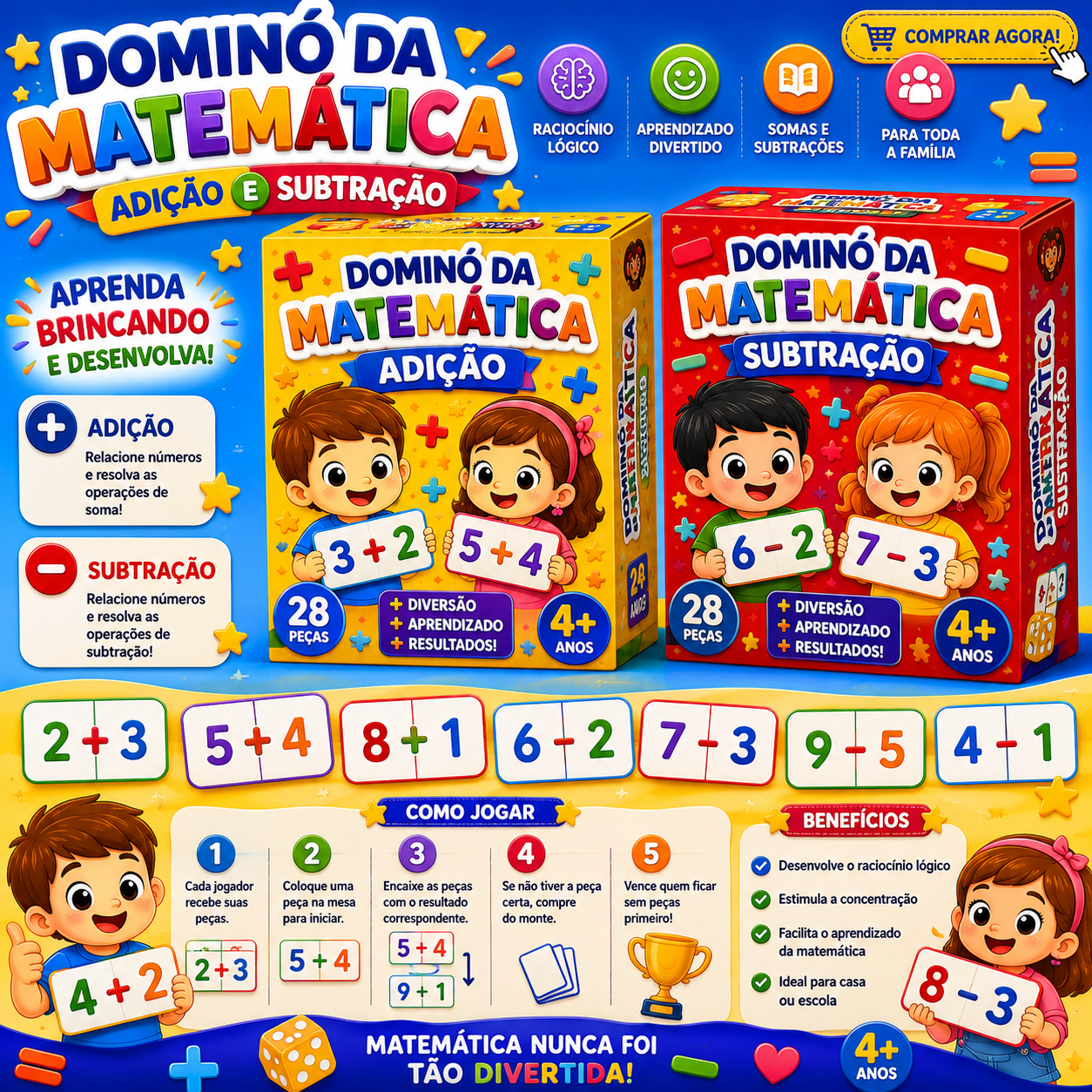 Bingo da Matemática - Adição e Subtração